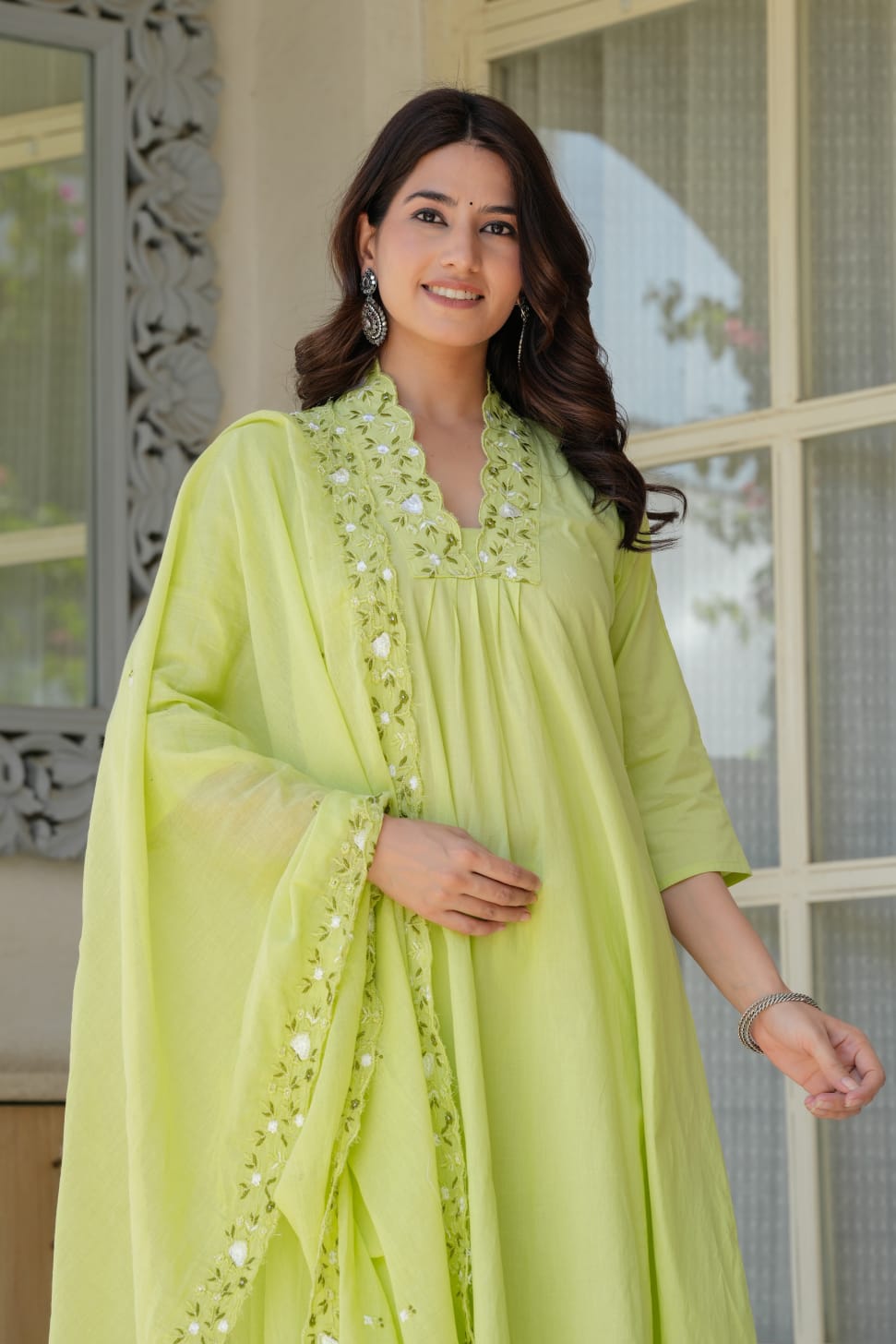 Cotton Parrot Green 3PC Set 🟩✨