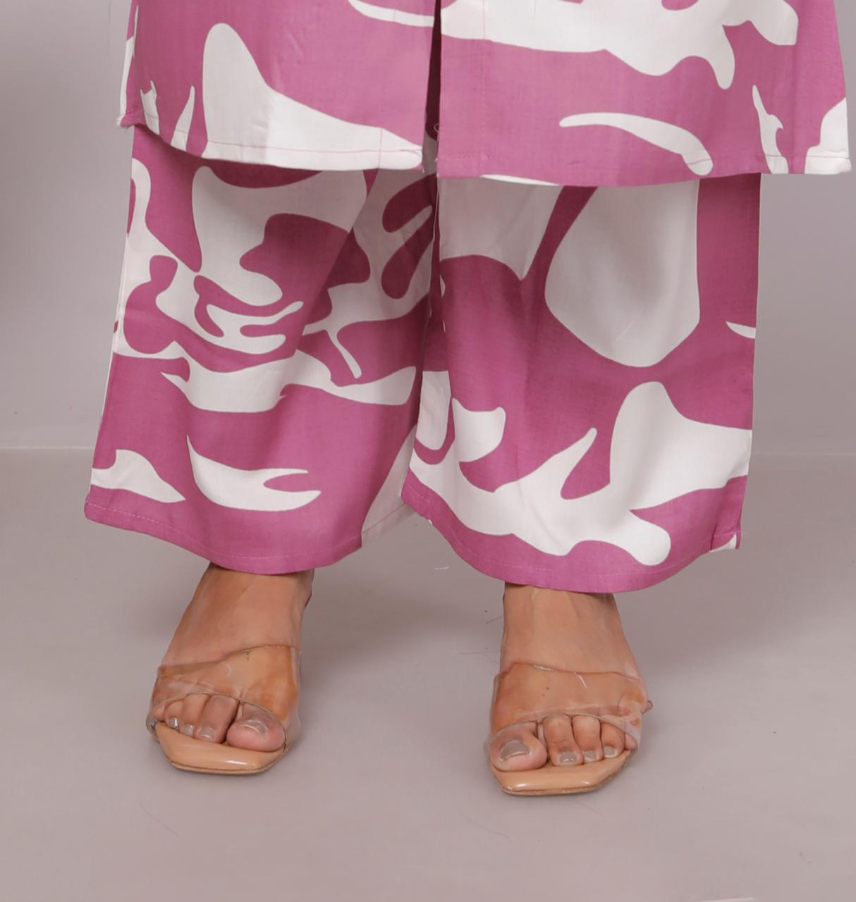 Cotton Pink & White Co-ord Set 💗🤍