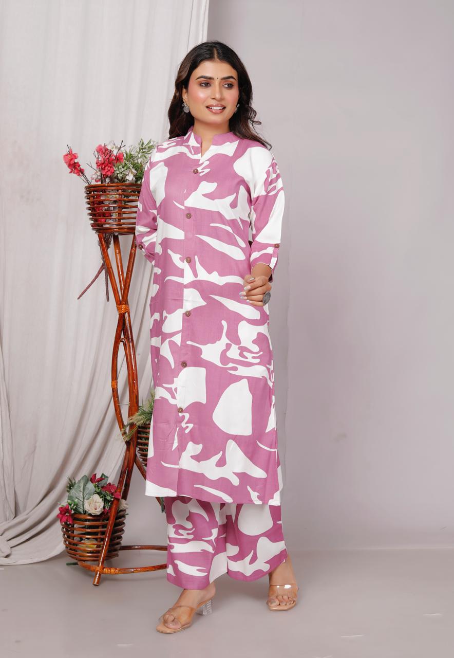 Cotton Pink & White Co-ord Set 💗🤍