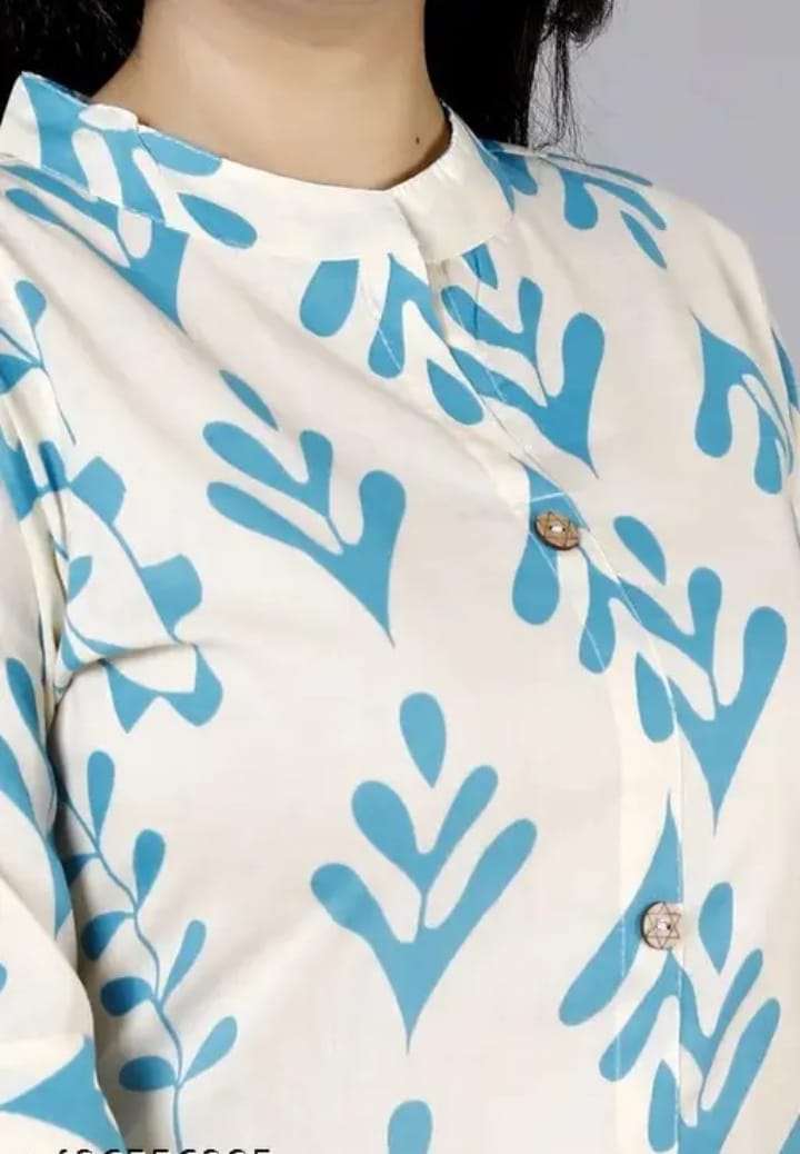 Cotton White Printed Co-ord Set 🤍✨