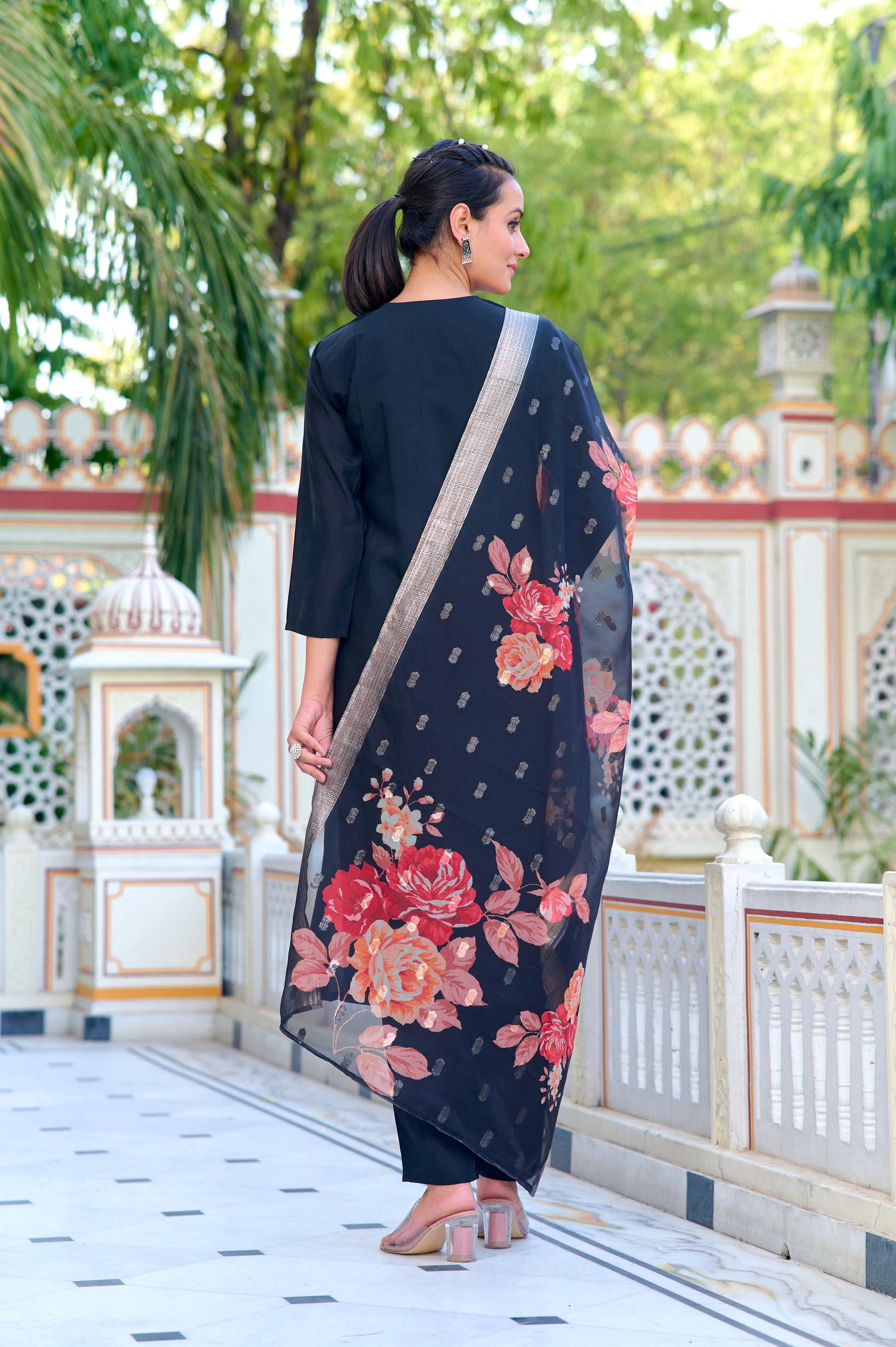 Maya Embroidered Kurta Set with Pant & Dupatta