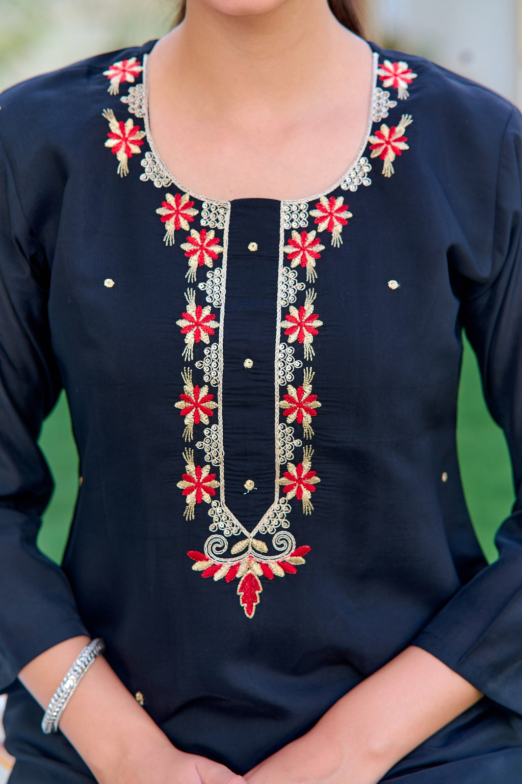 Maya Embroidered Kurta Set with Pant & Dupatta