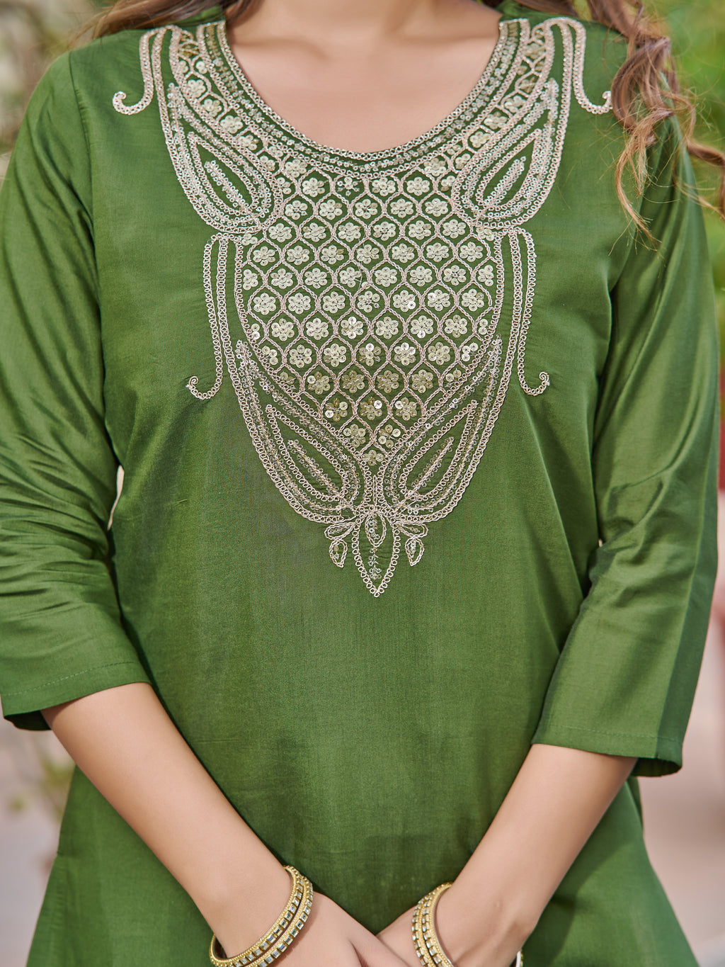 Indrani Embroidered Kurta Set with Pant & Dupatta