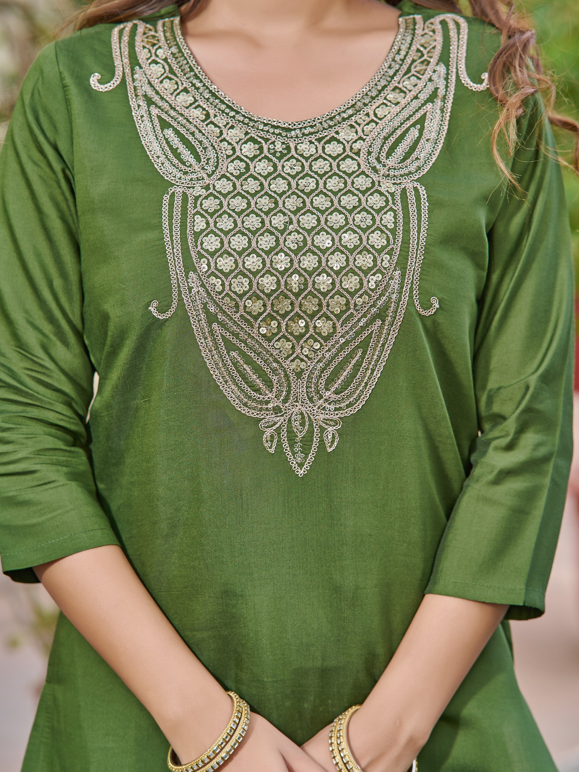 Indrani Embroidered Kurta Set with Pant & Dupatta