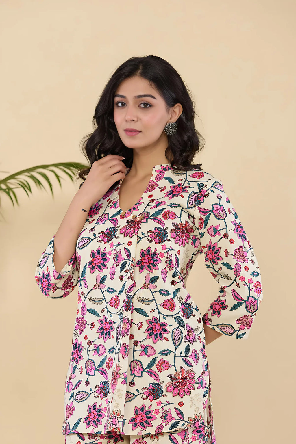 Pink Blossom Cotton Co-ord Set
