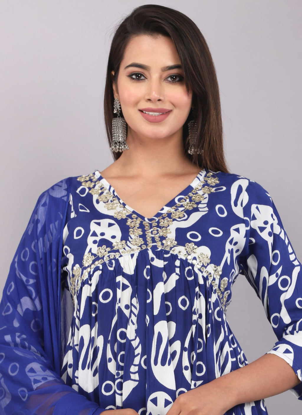 Aaliya Blue Cotton Co-ord Set