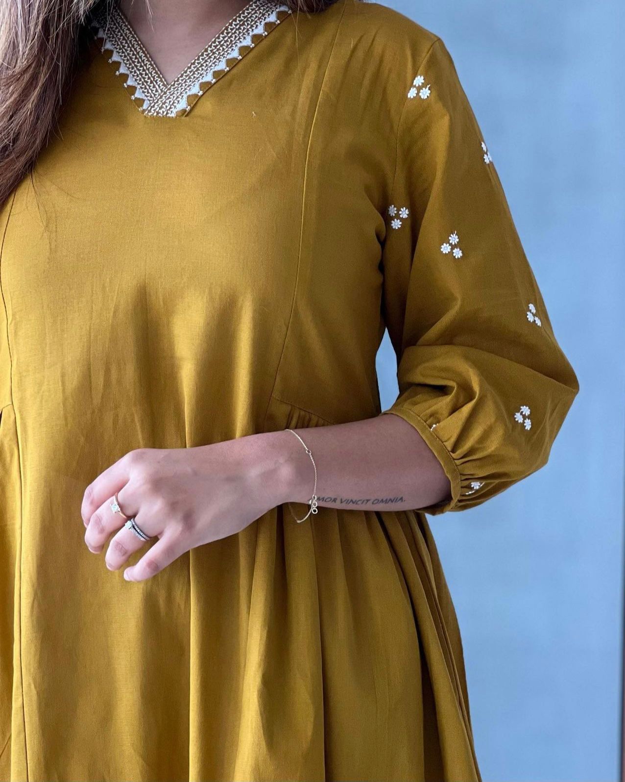 Everyday Grace Embroidered Cotton Kurti Set