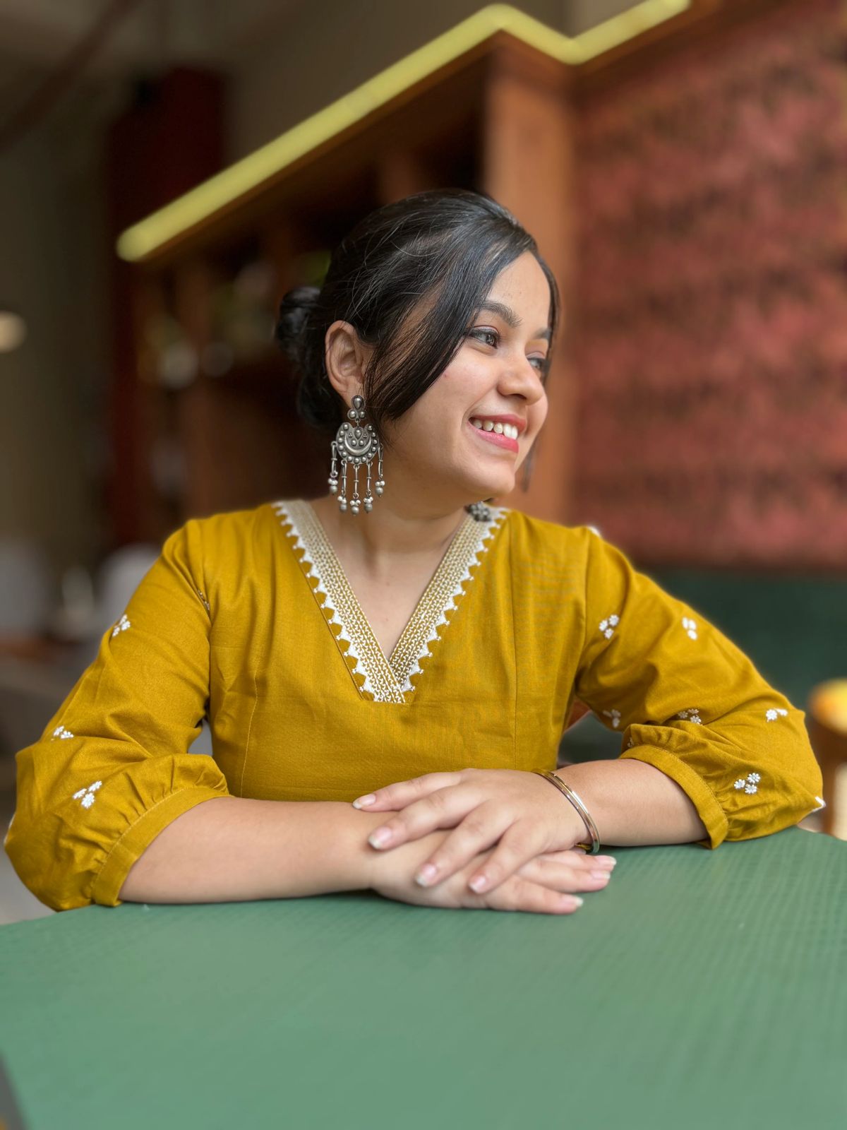 Everyday Grace Embroidered Cotton Kurti Set
