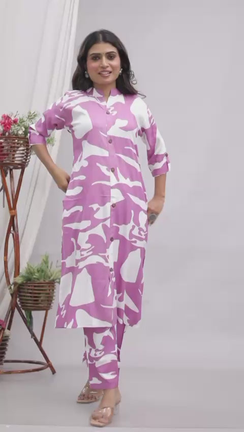 Cotton Pink & White Co-ord Set 💗🤍