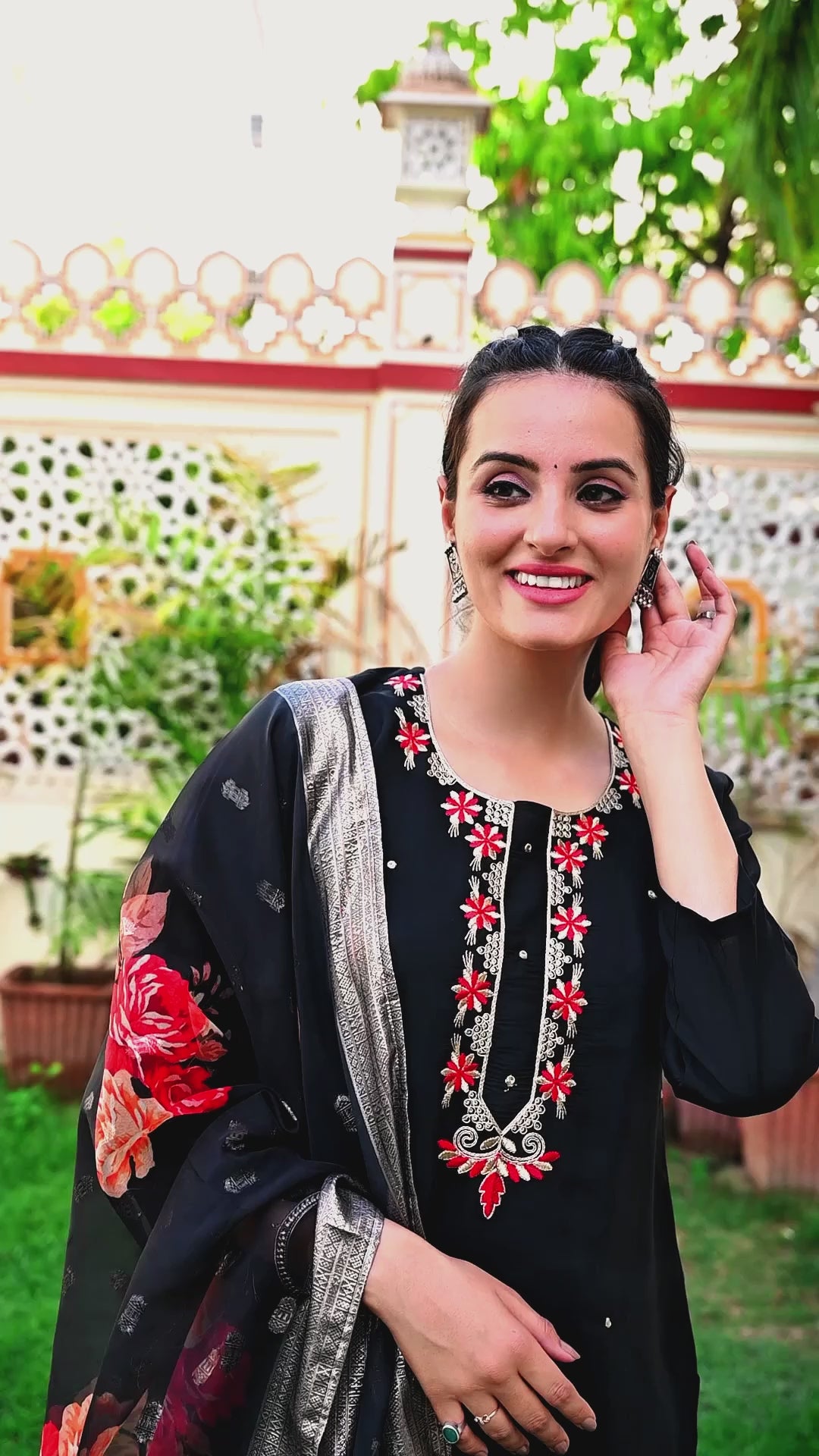 Maya Embroidered Kurta Set with Pant & Dupatta