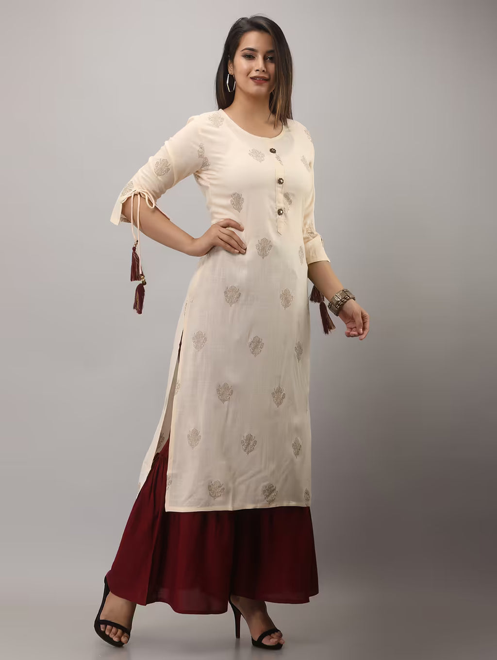 Noor Rayon Kurta Sharara Set