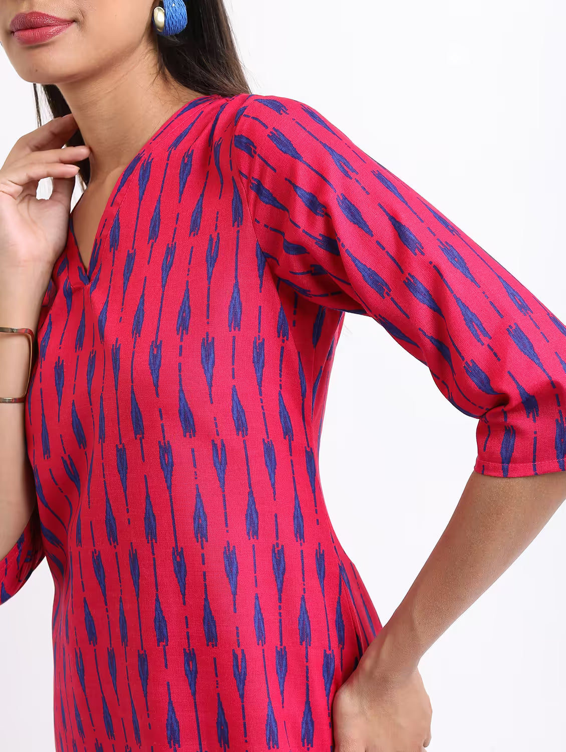 Aaira Pink Printed Kurta Pant Set